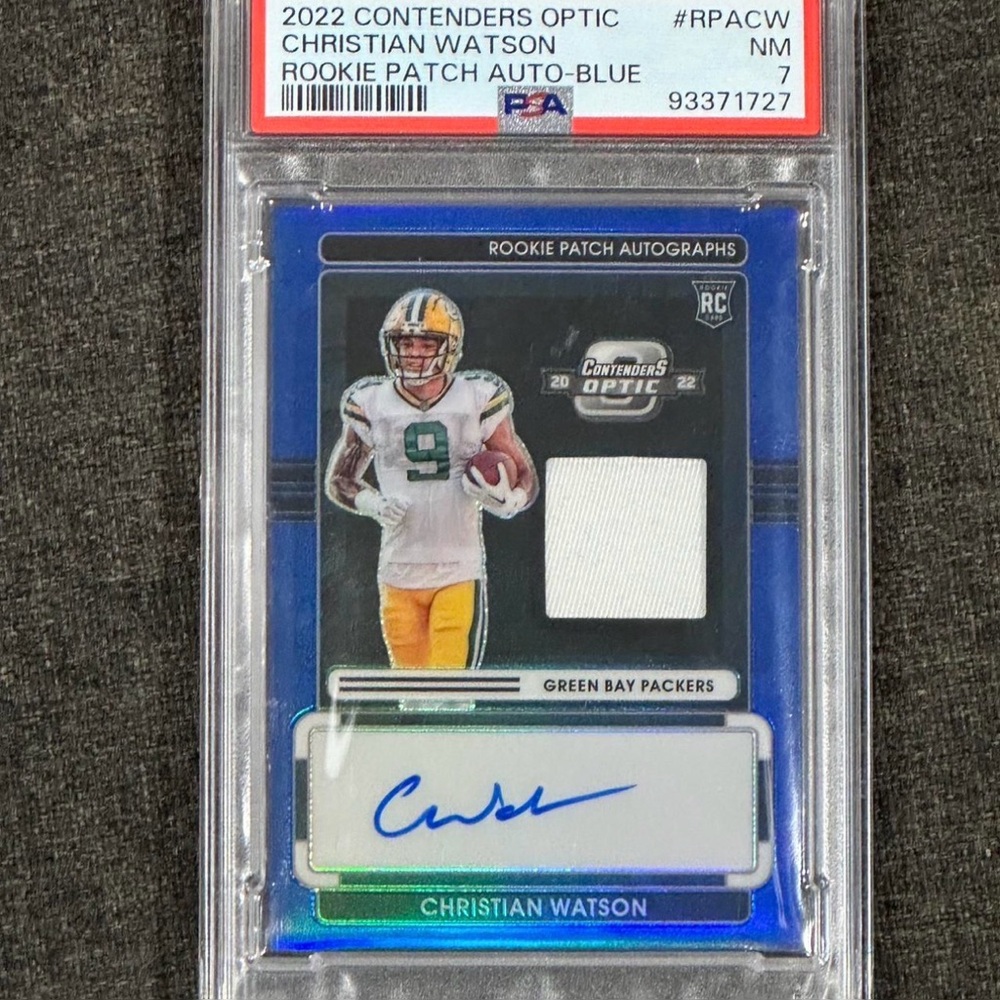 🔥 SOLD 🔥 Christian Watson RPA Optic Blue Contenders